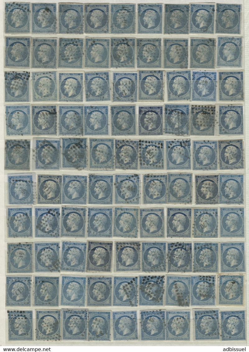 N° 14A Et 14B (1440 Timbres : 16 Photos) Types I Et II COTE MINI 2880 € Vendu à 4.34 % De La Cote. Voir Description - 1853-1860 Napoleon III