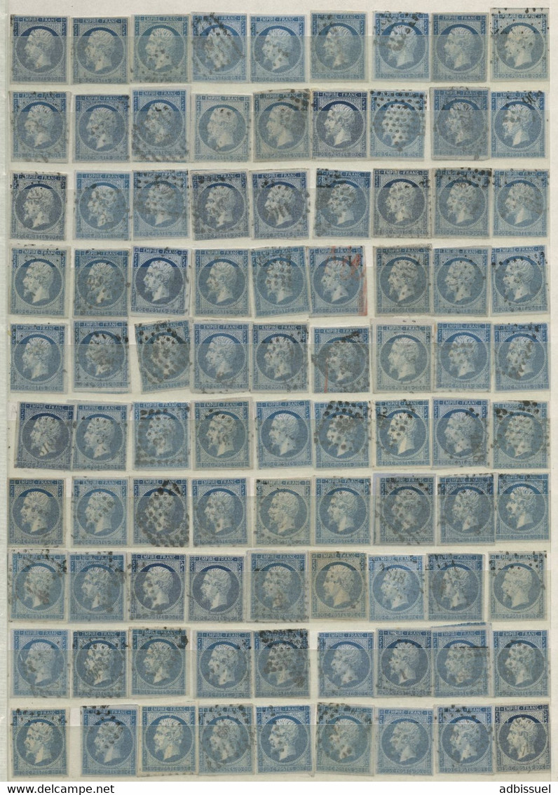 N° 14A Et 14B (1440 Timbres : 16 Photos) Types I Et II COTE MINI 2880 € Vendu à 4.34 % De La Cote. Voir Description - 1853-1860 Napoleon III