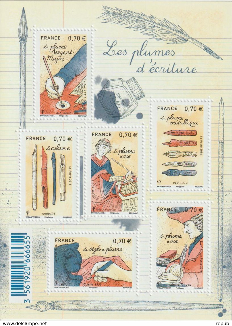 France 2016 Bloc Plumes D'écriture F 5098 ** MNH - Ungebraucht