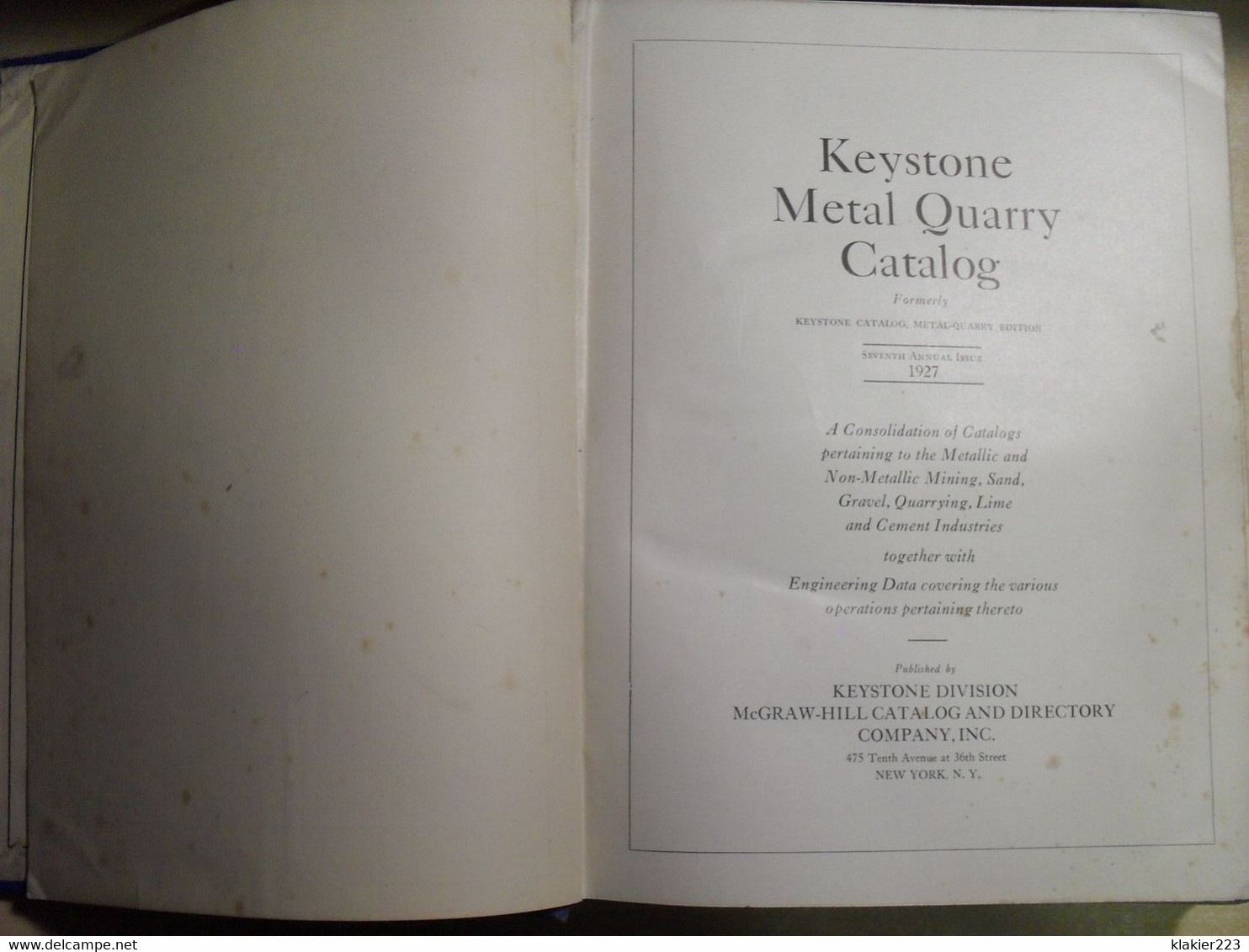 Keystone Metal Quarry Catalog 1927