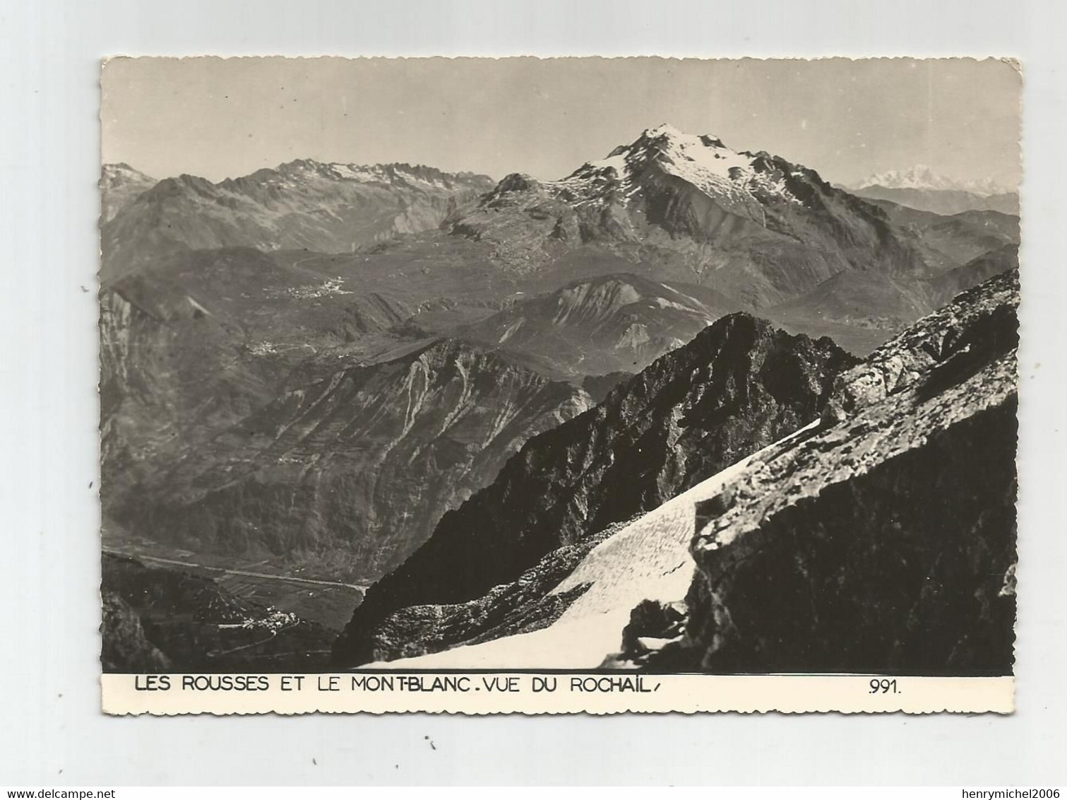 38 Isère Les Rousses Et Le Mont Blanc Vue Du Rochail Oisans  Roby 991 - Bourg-d'Oisans