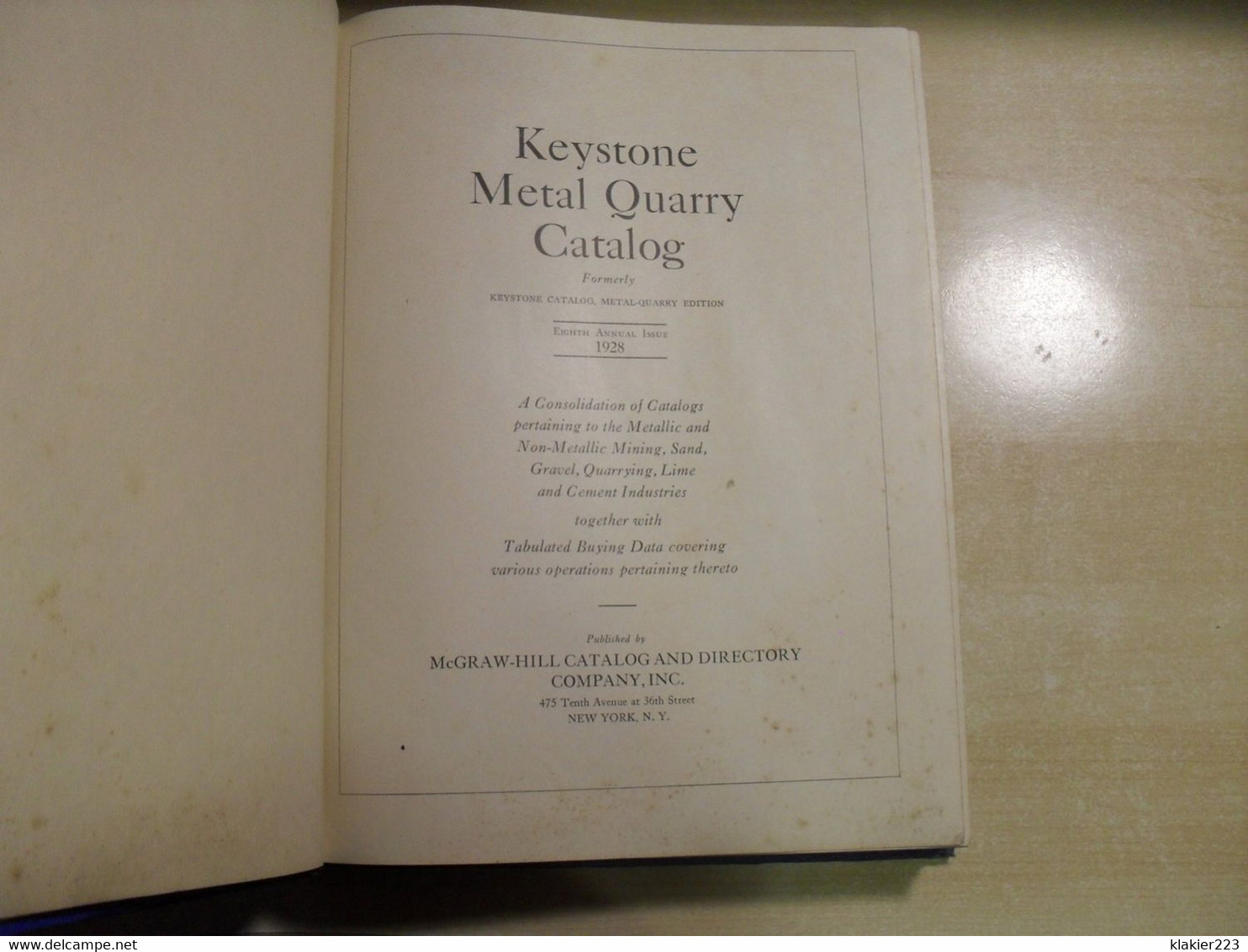 Keystone Metal Quarry Catalog 1928 - Bouwkunde