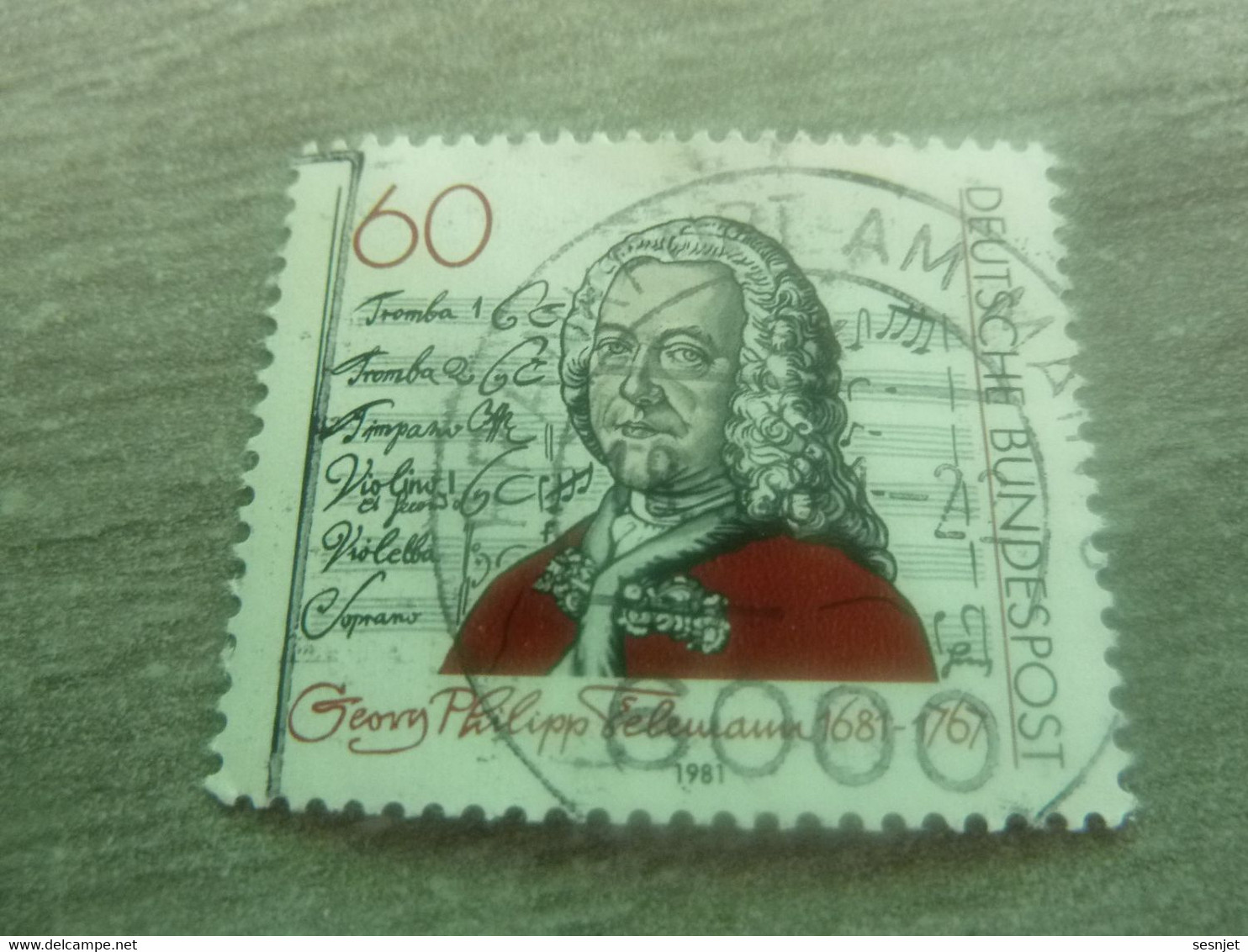 Deutsche Bundespost - Philipp Fellemann (1681-1767) - Val 60 - Rouge Et Gris - Oblitéré - Année 1981 - - Gebraucht