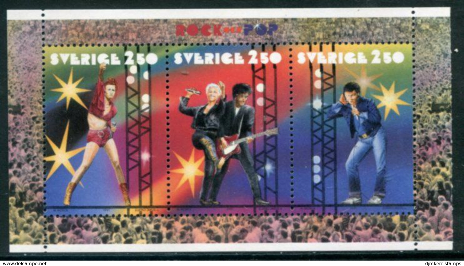SWEDEN 1991 Pop Music MNH / **.   Michel 1685-87 - Unused Stamps