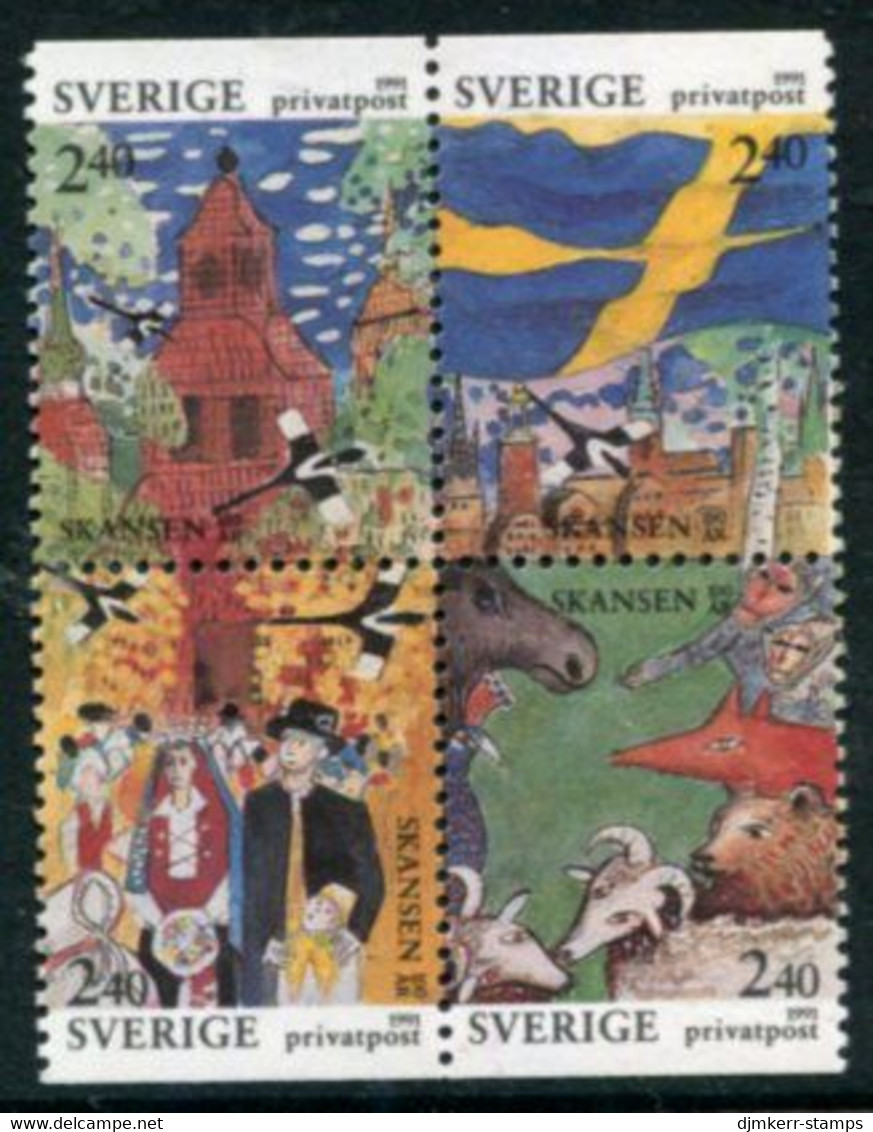 SWEDEN 1991 Rebate Stamps: Skansen Open-air Museum MNH / **.   Michel 1668-71 - Neufs