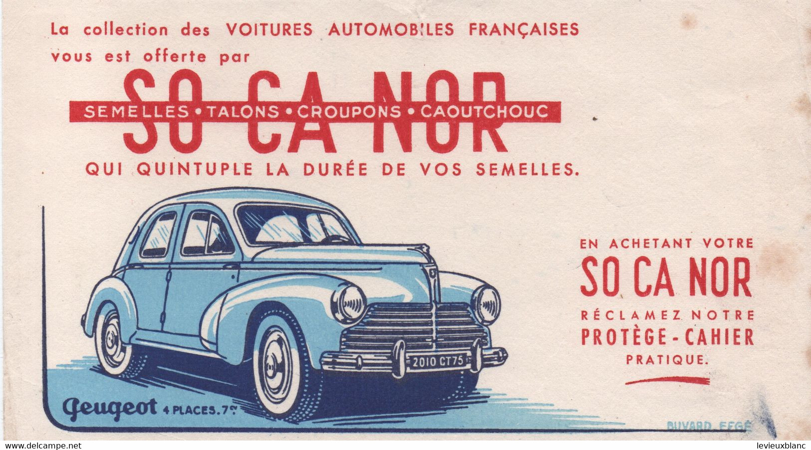 La Collection Des Voitures Automobiles Françaises/ SOCANOR/ Efgé/203 PEUGEOT/1950-1960      BUV631 - Macchina