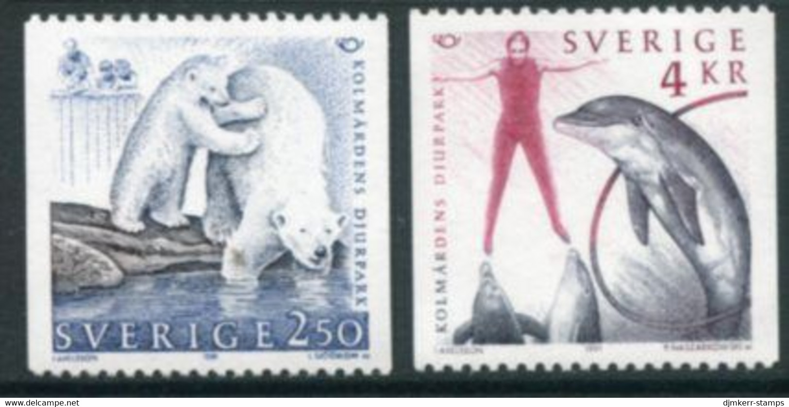 SWEDEN 1991 Tourism: Zoos MNH / **.   Michel 1666-67 - Unused Stamps