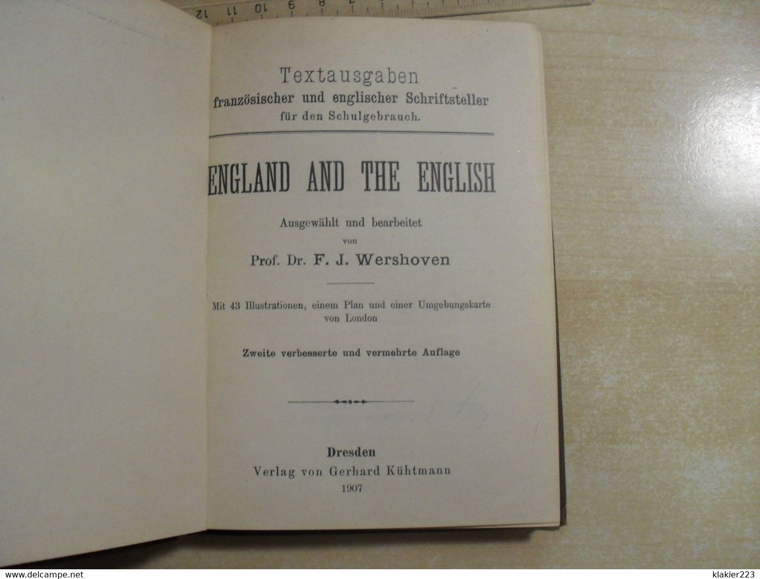 F. J. Wershoven - England And The English / 1907 - Europe