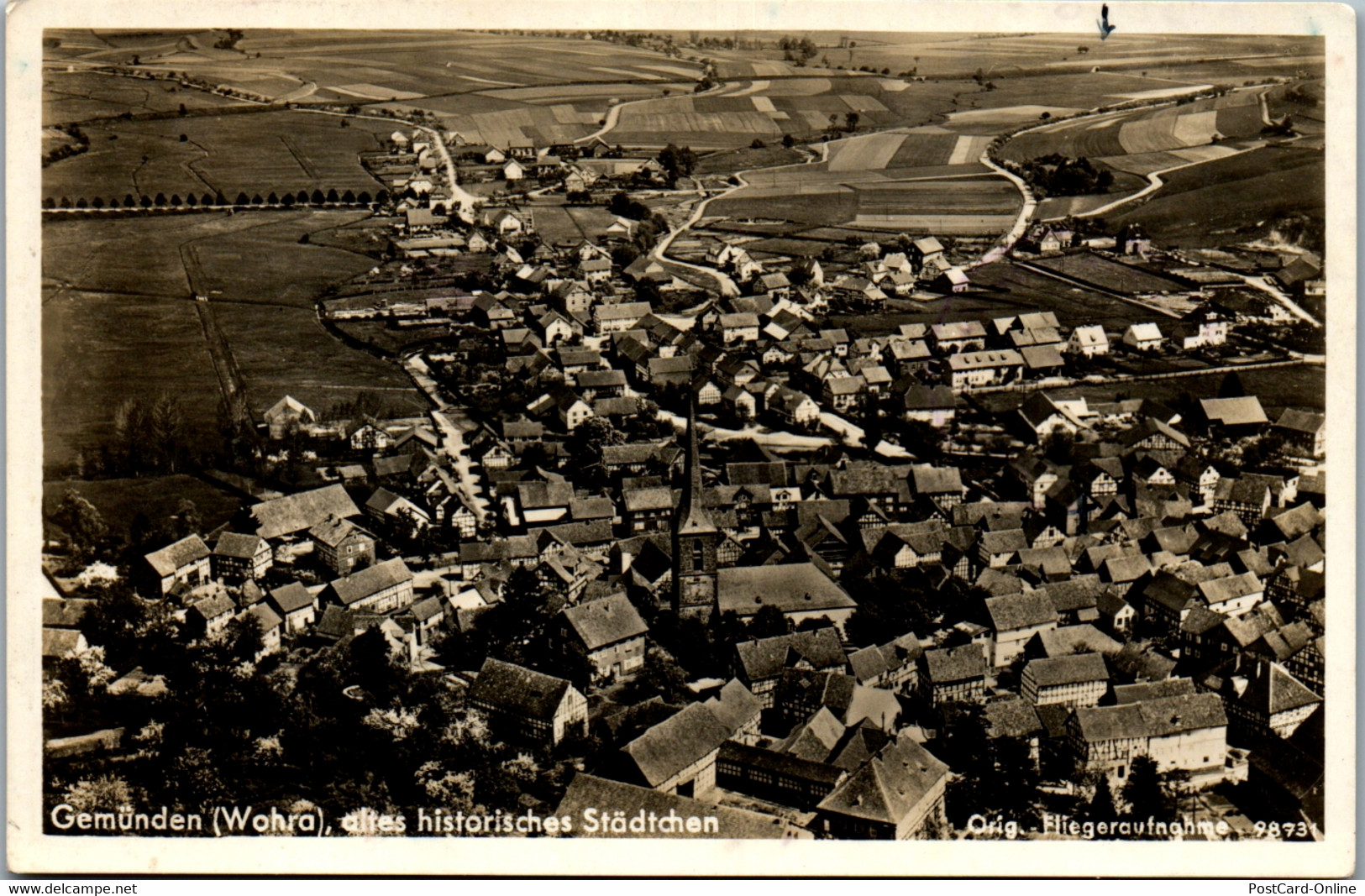 33865 - Deutschland - Gemünden , Wohra , Altes Historisches Städchen , Panorama - Gelaufen 1939 - Gemuenden