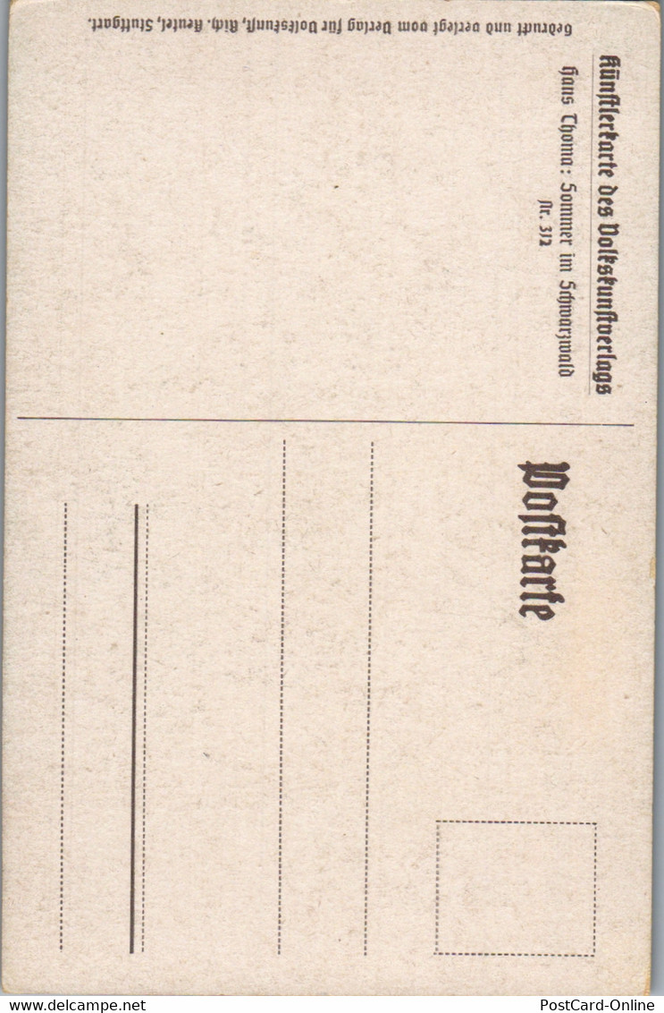 34112 - Künstlerkarte - Sommer Im Schwarzwald , Signiert Hans Thoma - Nicht Gelaufen - Thoma, Hans