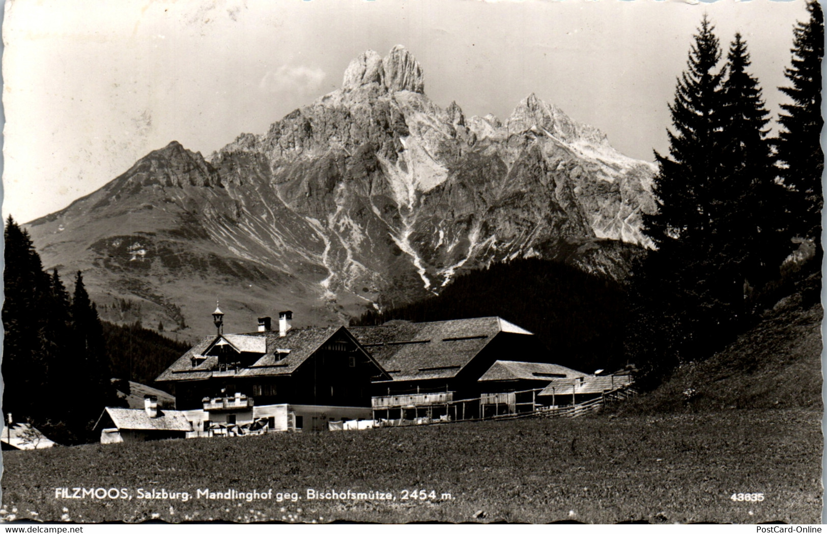 34127 - Salzburg - Filzmoos , Mandlinghof Gegen Bischofsmütze , Pongau - Gelaufen 1955 - Filzmoos