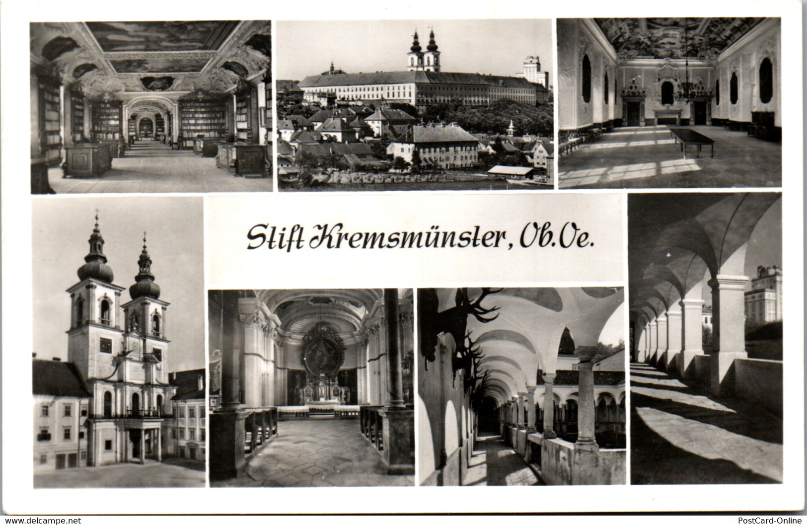 34350 - Oberösterreich - Kremsmünster , Stift , Mehrbildkarte - Gelaufen 1956 - Kremsmünster