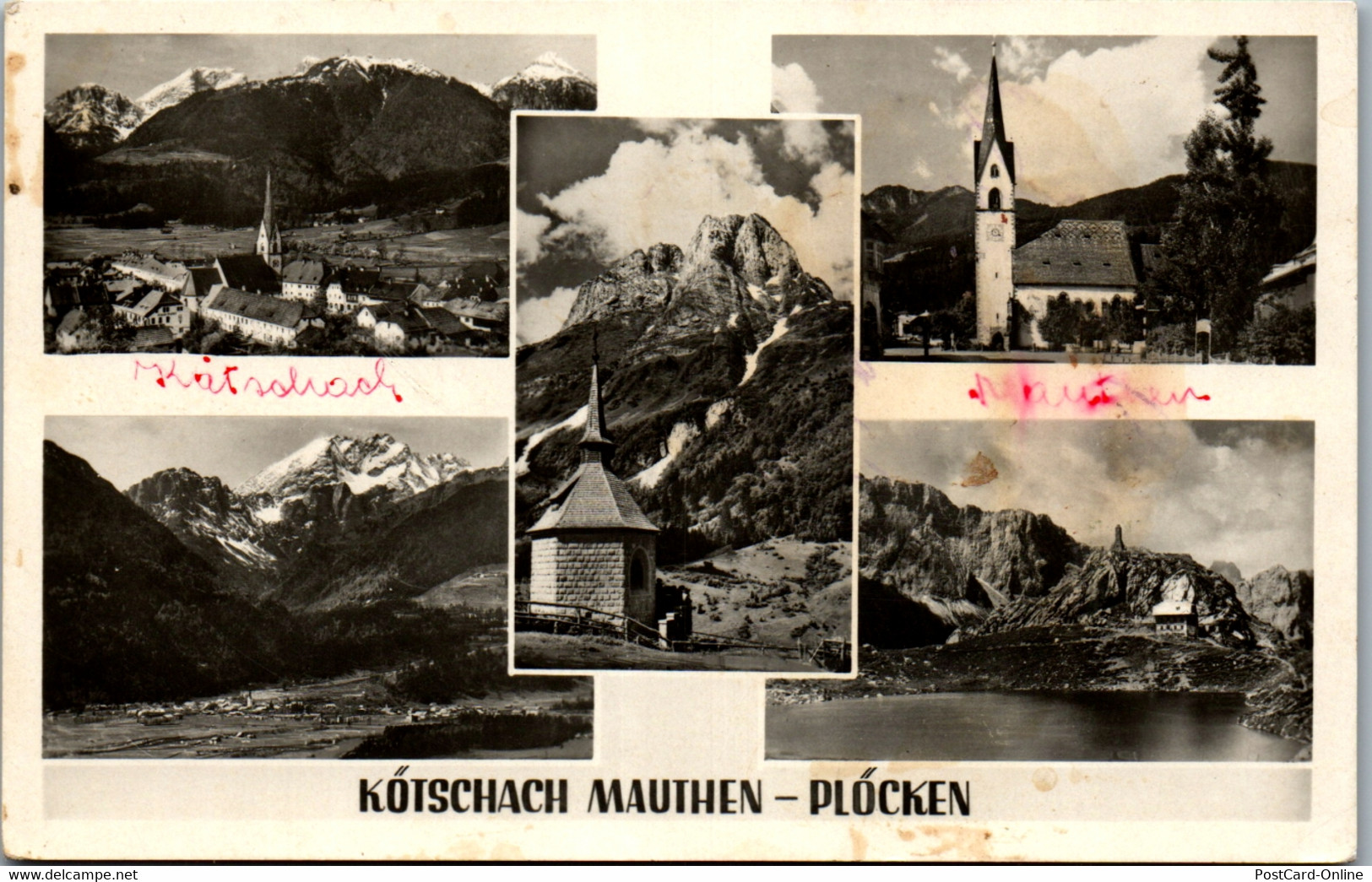 34474 - Kärnten - Kötschach Mauthen , Plöcken - Gelaufen 1952 - Lesachtal