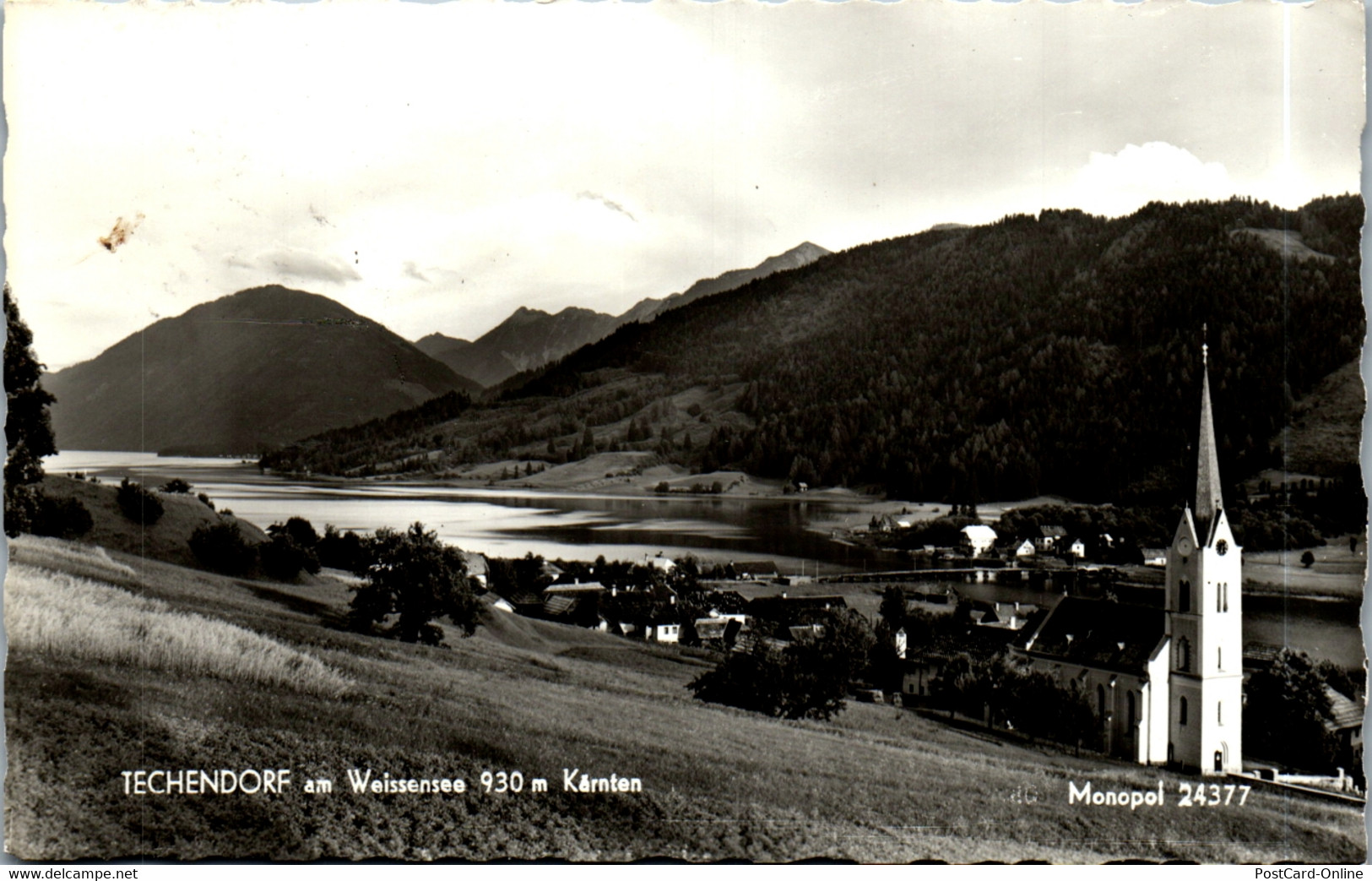 34562 - Kärnten - Techendorf Am Weissensee , Panorama - Gelaufen 1959 - Weissensee