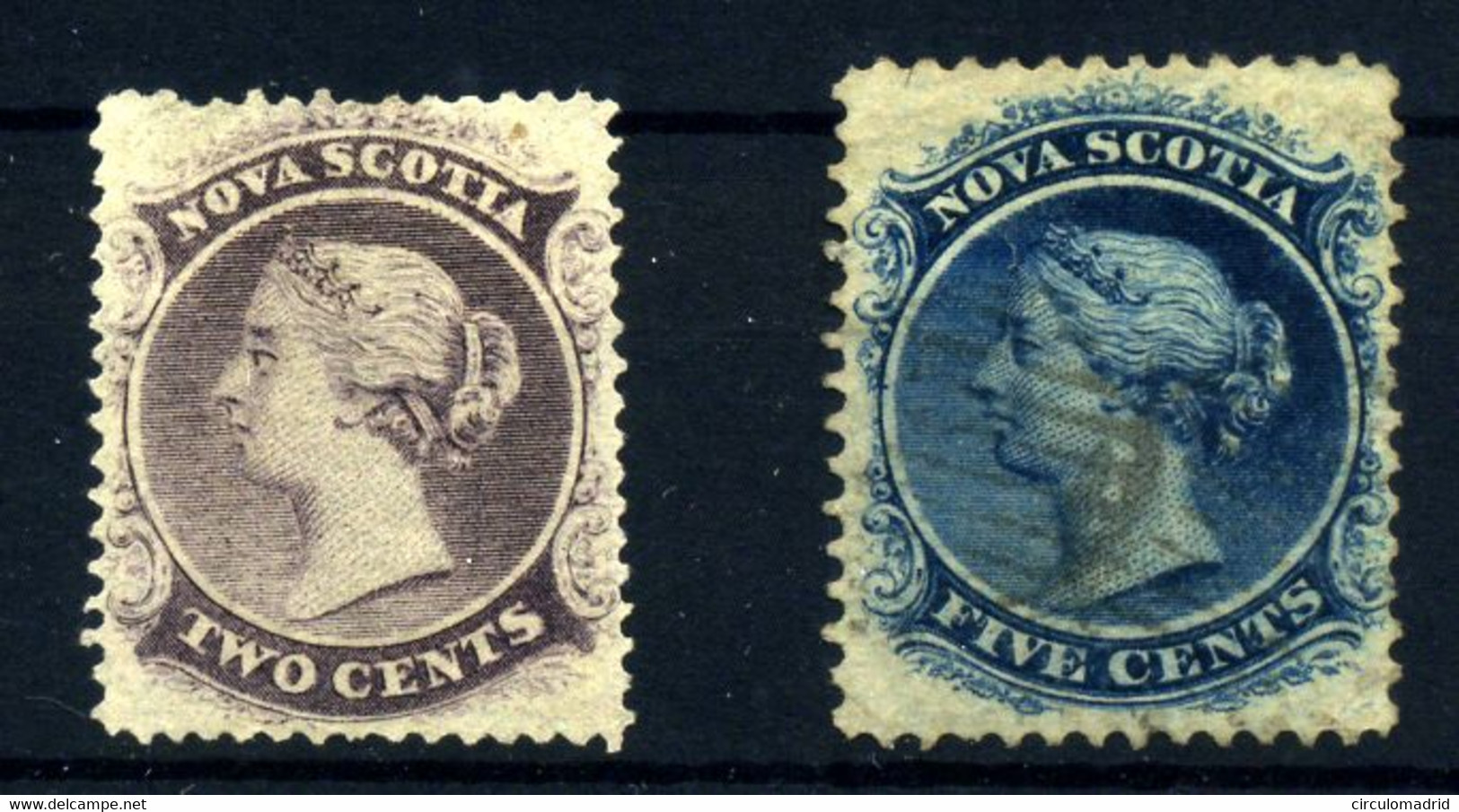 Nueva Escocia Nº 6*, 7 Usados. Año 1860 - Usati