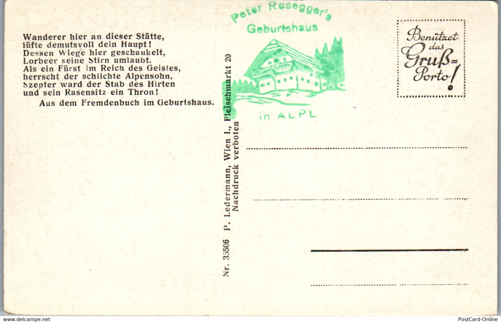 34619 - Steiermark - Alpl , Peter Rosegger's Geburtshaus Gegen Hochwechsel - Nicht Gelaufen - Krieglach