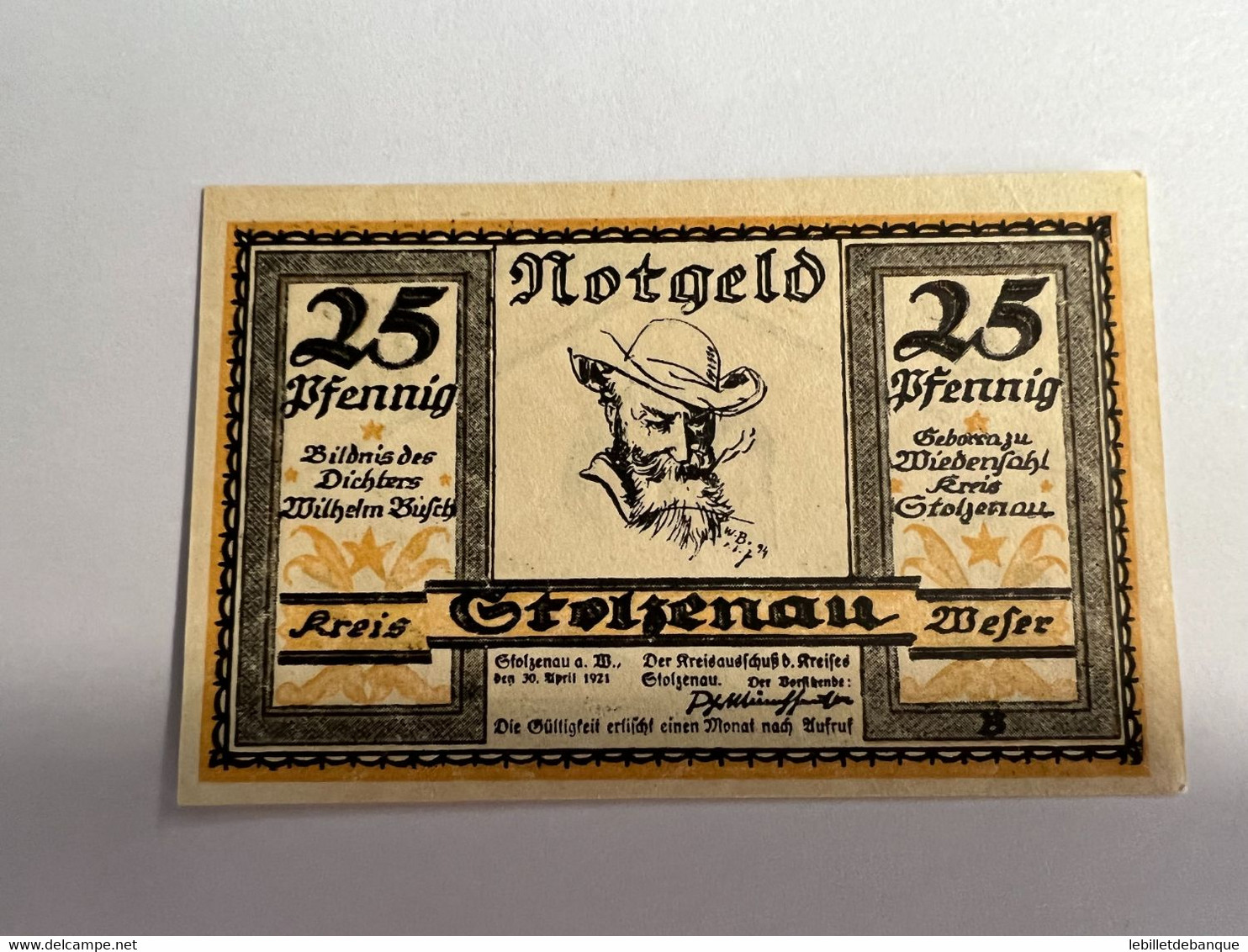 Allemagne Notgel Stolzenau 25 Pfennig - Collections