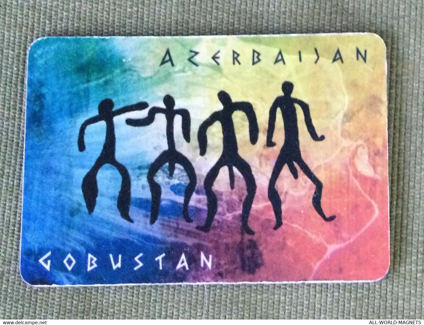 Stone Engraved Paintings Petroglyphs Gobustan Fridge Magnet Souvenir, Azerbaijan - Magnete