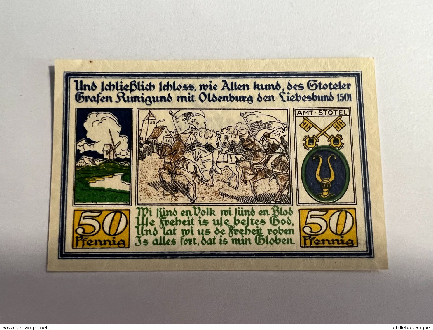 Allemagne Notgel Stotel 50 Pfennig - Collections