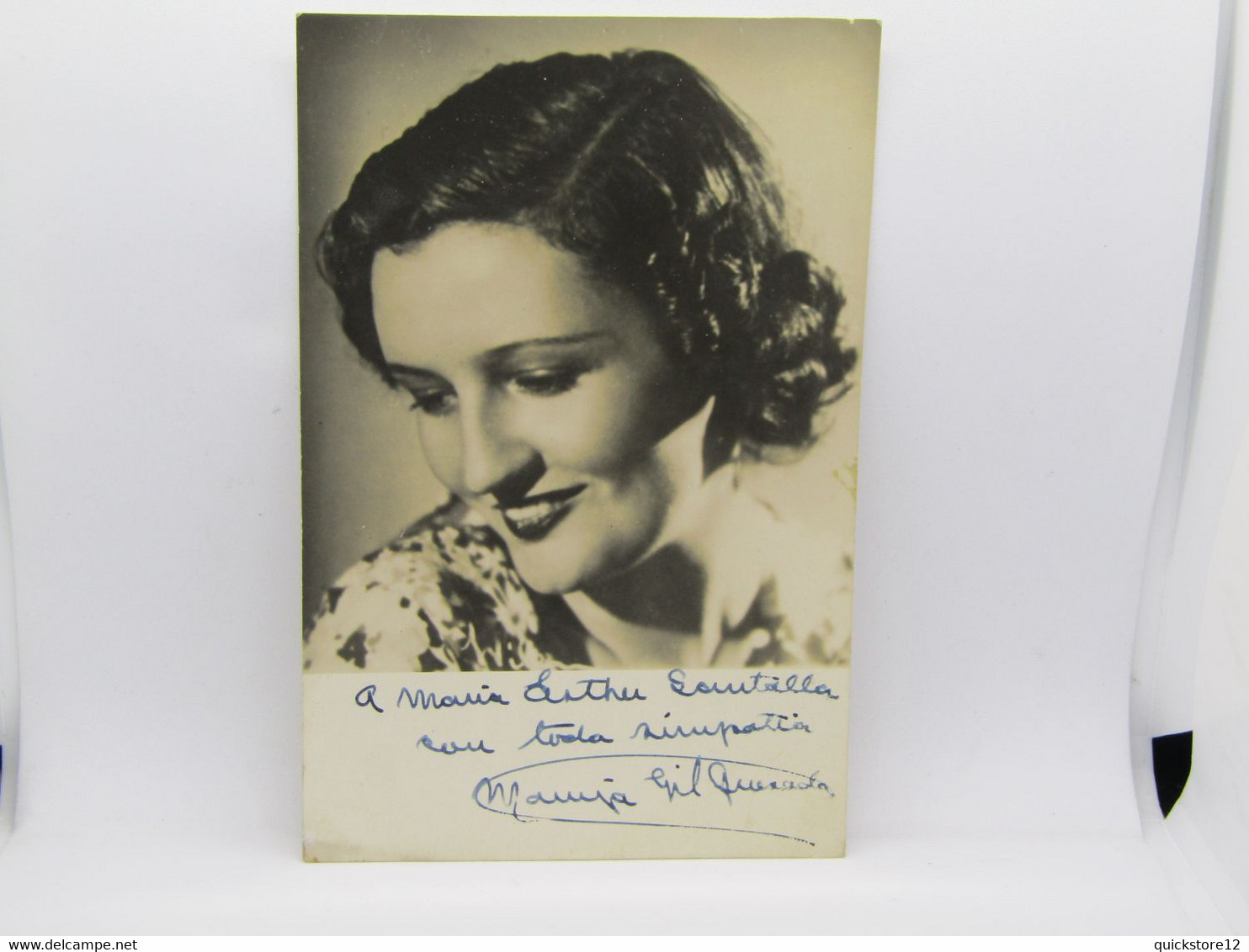 Antigua Fotografía De Maruja Gil Quesada  Autografiada - Art. 752 - Proyectores De Cine