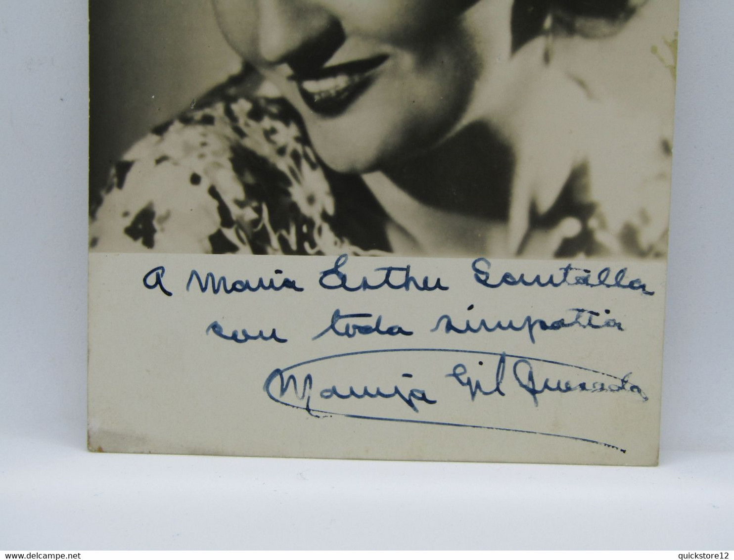 Antigua Fotografía De Maruja Gil Quesada  Autografiada - Art. 752 - Proyectores De Cine