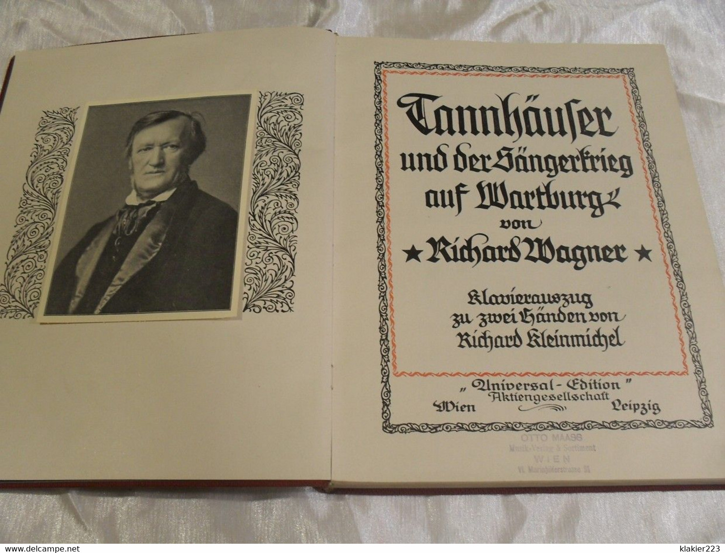 Musiknoten, Richard Wagner Tannhäuser / Vor 1939 - Musique