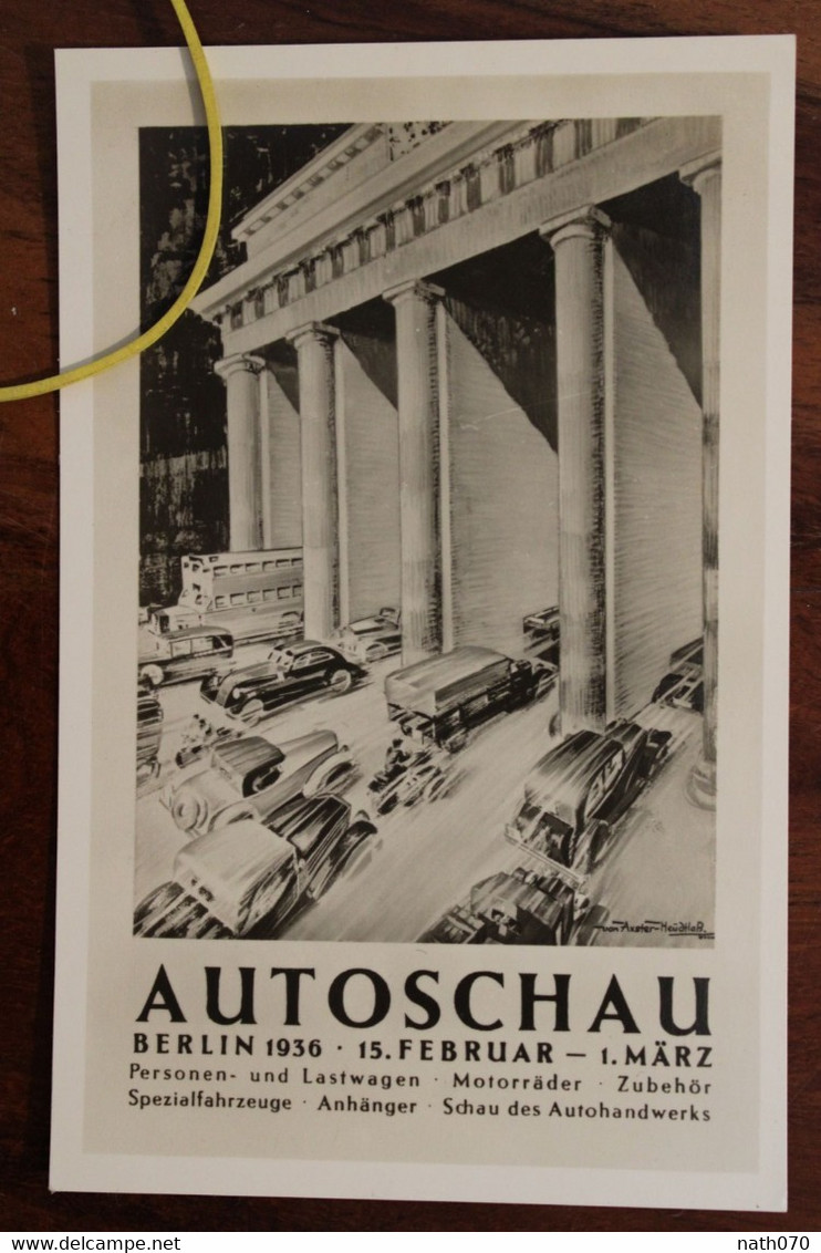 1936 Autoschau Berlin CPA Ak Publicité Pub Illustrateur Salon Automobile Dt Reich - Otros & Sin Clasificación