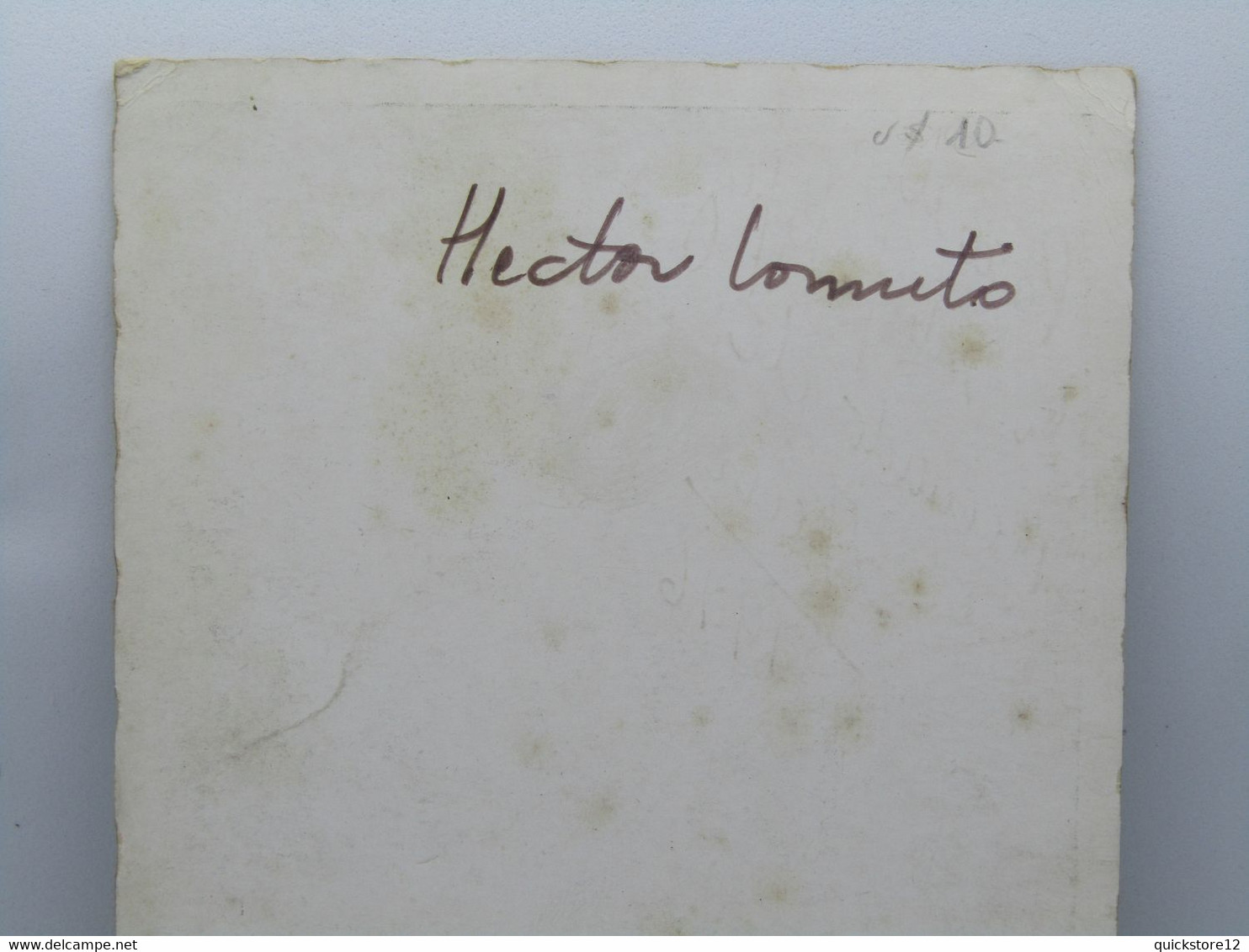 Antigua Fotografía De Héctor Lomuto  Autografiada - Art. 753 - Projecteurs De Films