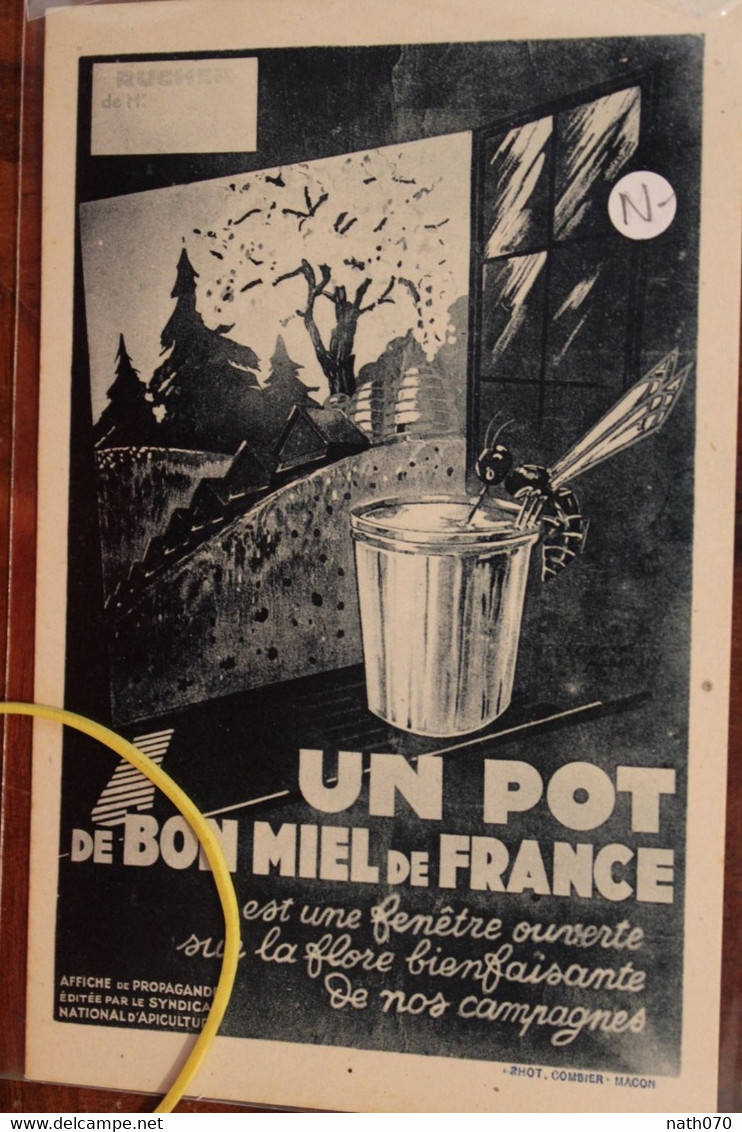 1920's CPA Ak Publicité Pub Rucher Miel Syndicat National Apiculteurs - Advertising