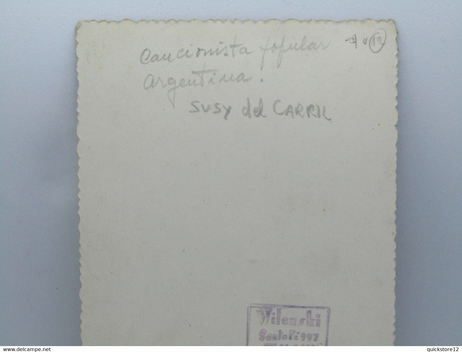 Antigua Fotografía De Cancionista Popular Argentina SUSY DEL CARRIL   Autografiada - Art. 754 - Proiettori Cinematografiche