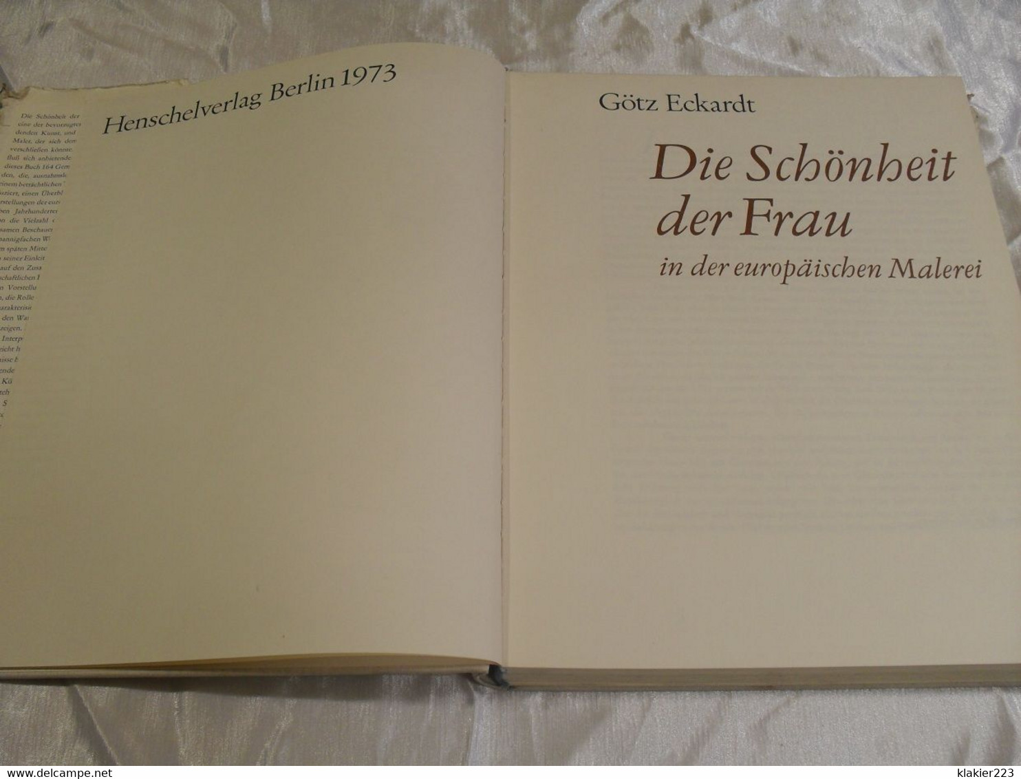 G. Eckardt - Die Schönheit Der Frau In Der Europäischen Malerei - Grossdrucke