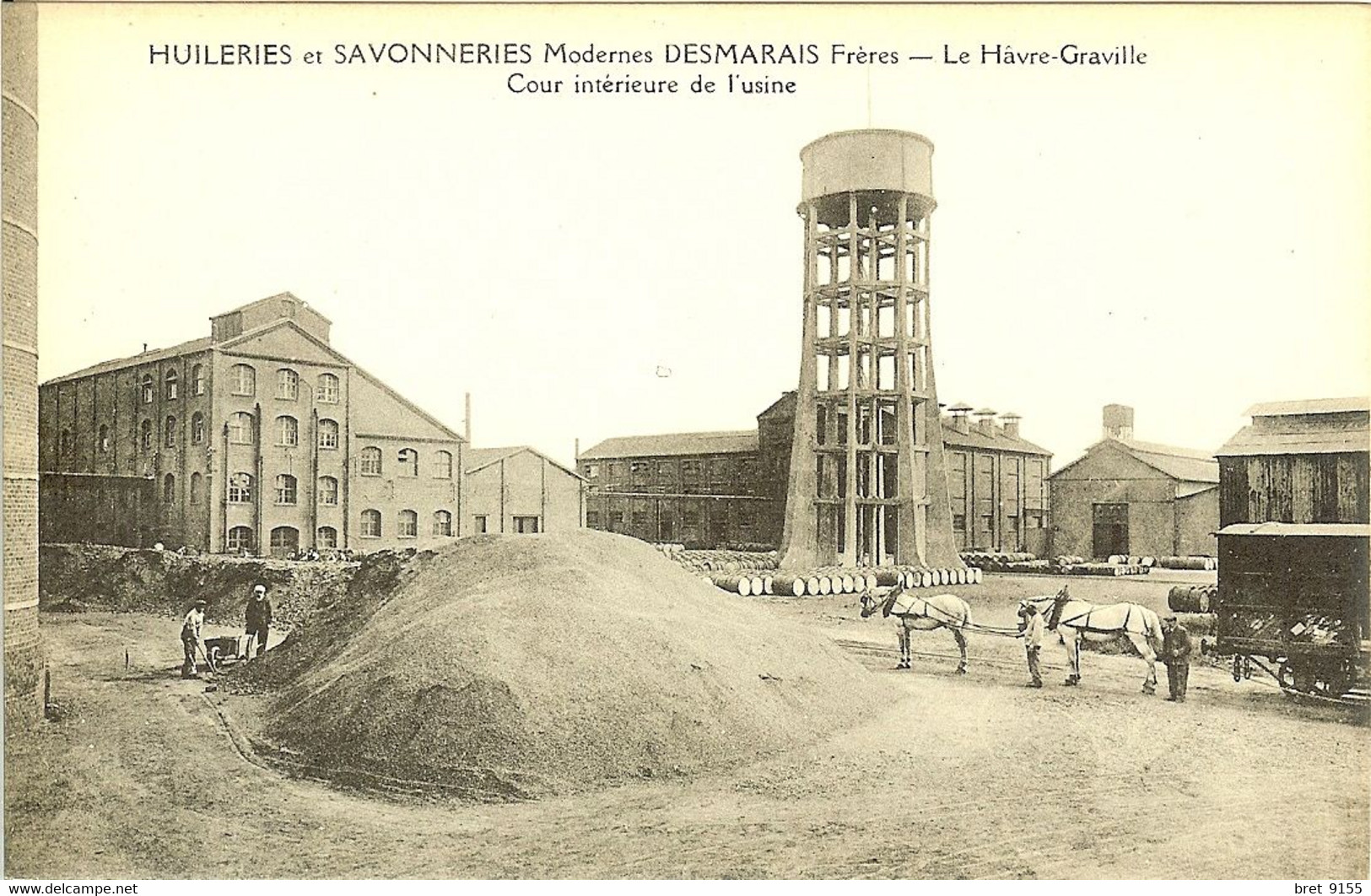 76 LE HAVRE GRAVILLE DESMARAIS FRERES COUR INTERIEURE DE L USINE DES HUILERIES ET SAVONNERIES MODERNES - Graville