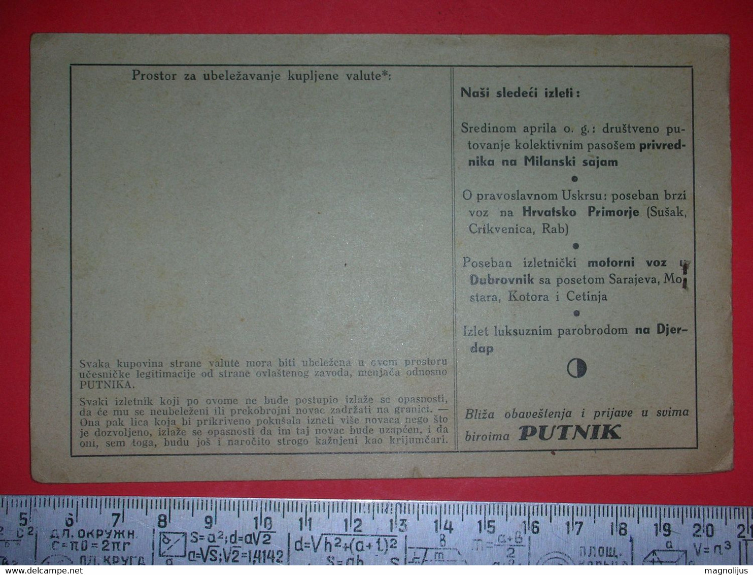 RR,Yugoslavia Kingdom,railway Traveling Group Ticket Novi Sad-Budapest,train Legitimation,Eisebahn,Chemins De Fer,Putnik - Europe