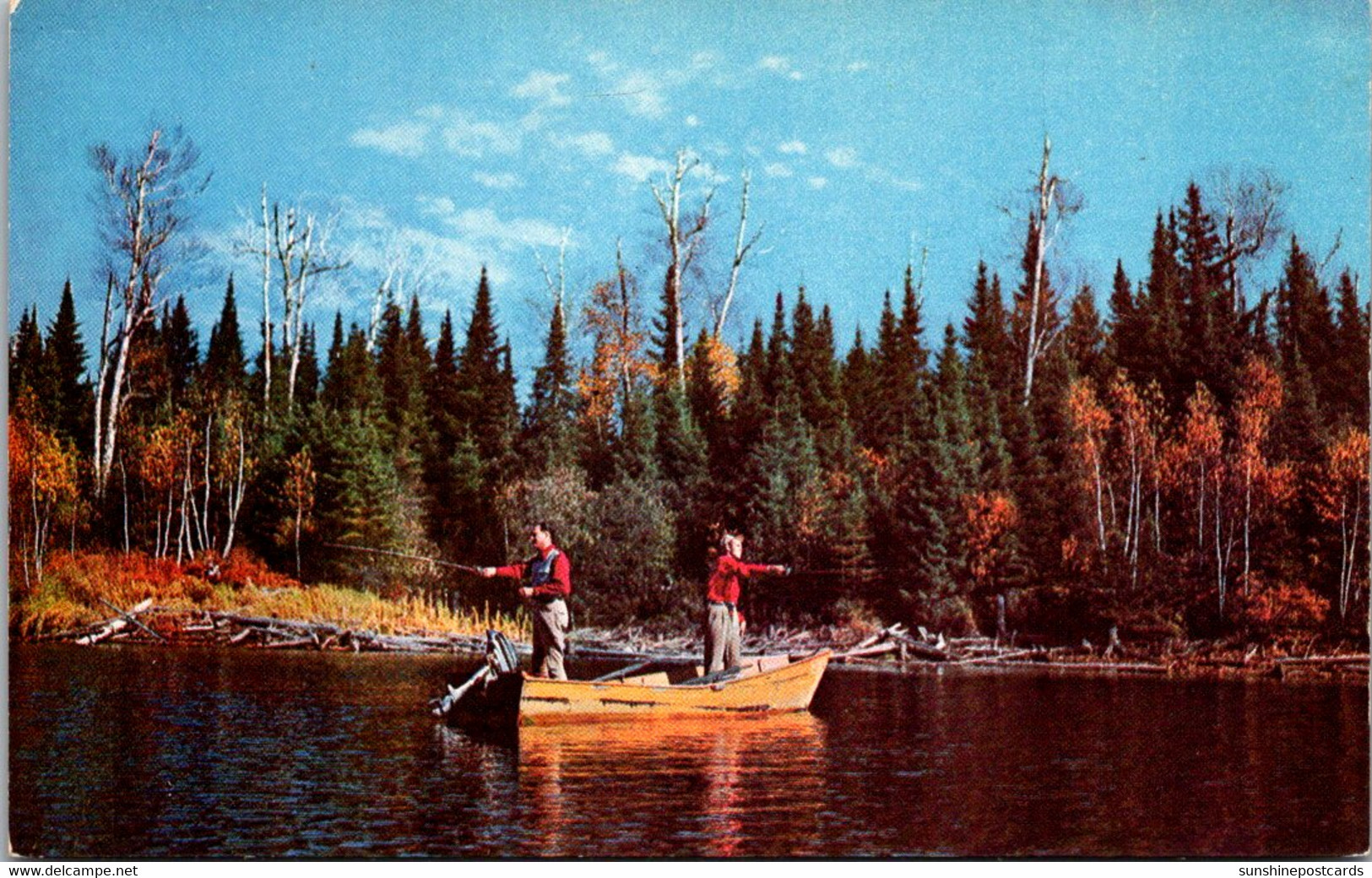 New York Adirondack Mountain Lake Fishermen Trying Their Luck - Adirondack