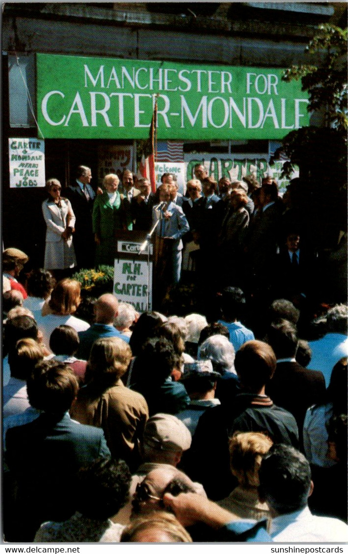 New Hampshire Manchester First Lady Rosalynn Carter Speaking For President Carter & Vice President Mondale - Manchester