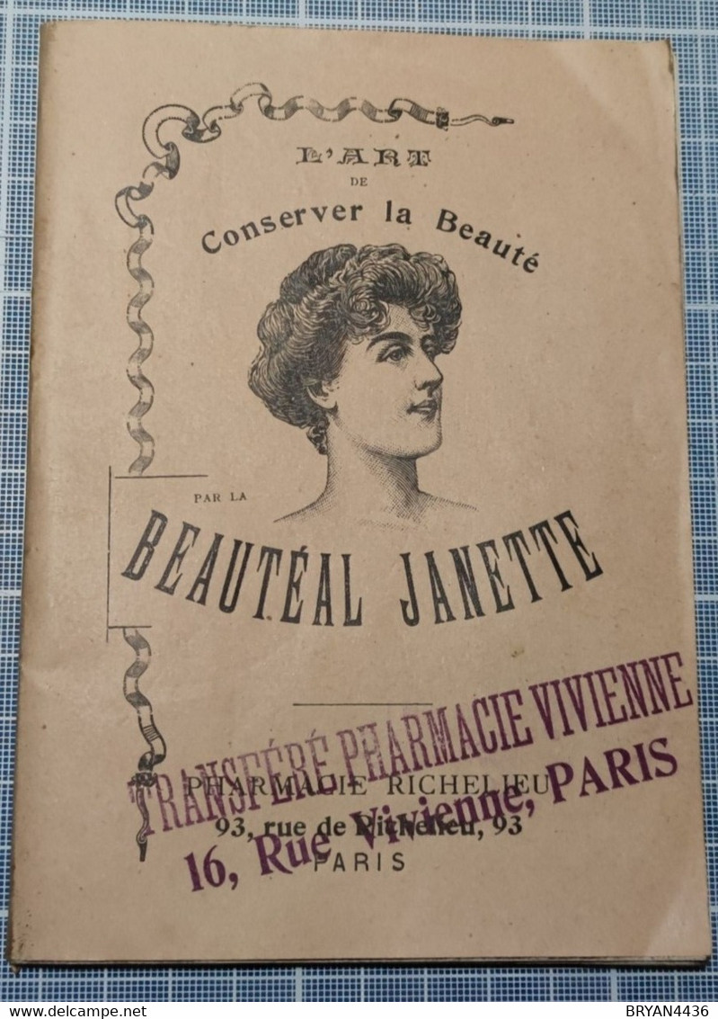 L'ART De Conserver La BEAUTE - FASCICULE  Par "BEAUTEAL JANETTE" - (11 X 15 Cm) - PEU COURANT- (64 Pages) -TRES BON ETAT - Zonder Classificatie