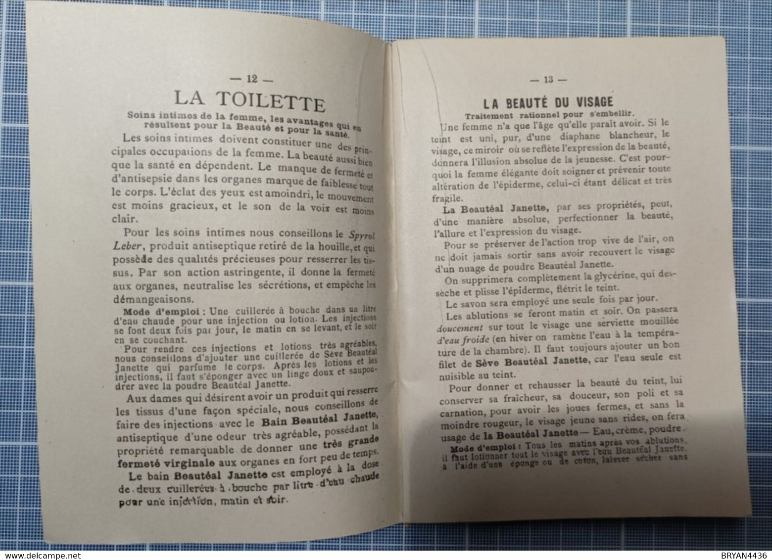 L'ART De Conserver La BEAUTE - FASCICULE  Par "BEAUTEAL JANETTE" - (11 X 15 Cm) - PEU COURANT- (64 Pages) -TRES BON ETAT - Sin Clasificación