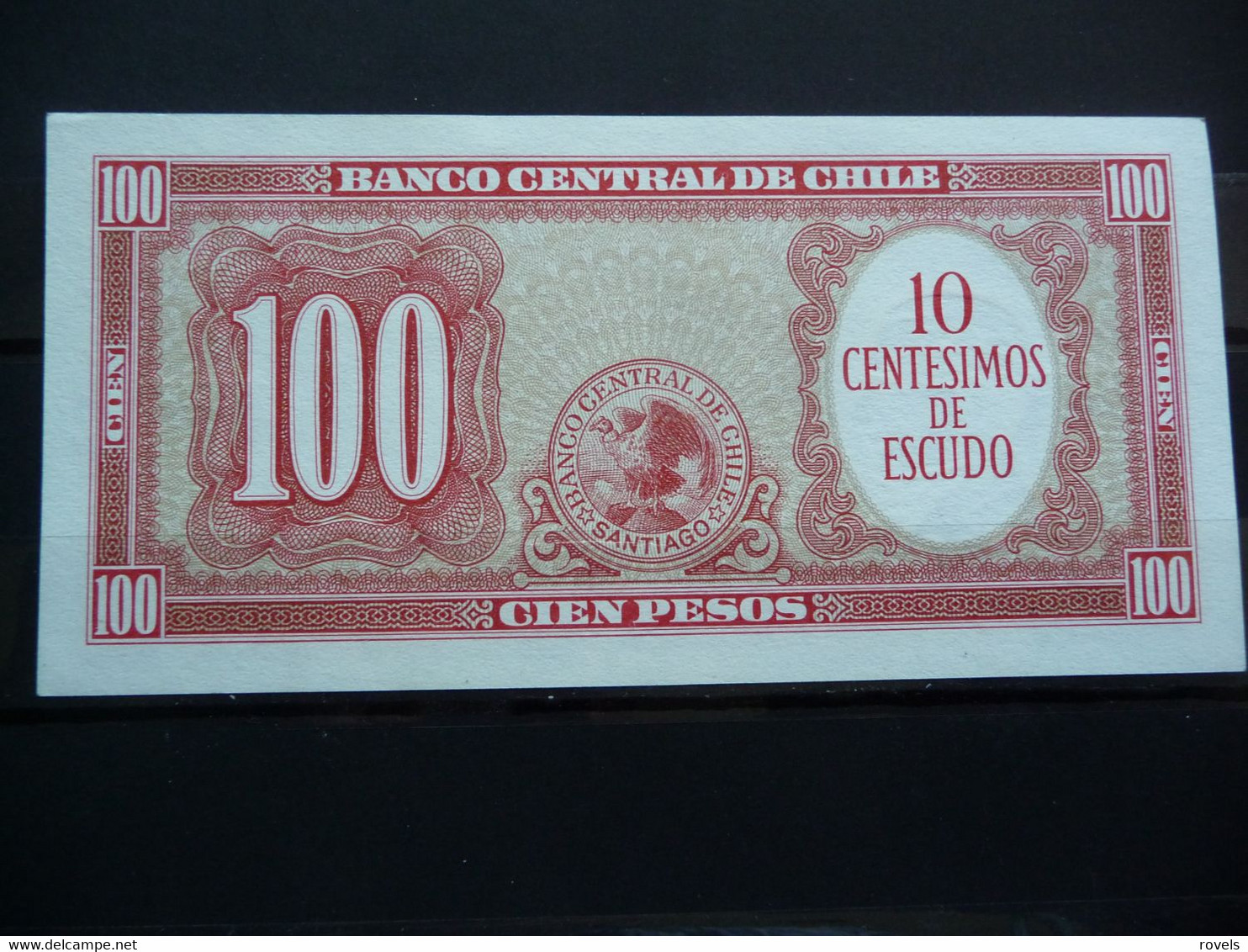 (ZK11) ** Billet, Chile, 10 Centesimos On 100 Pesos, KM:127a. - Chili