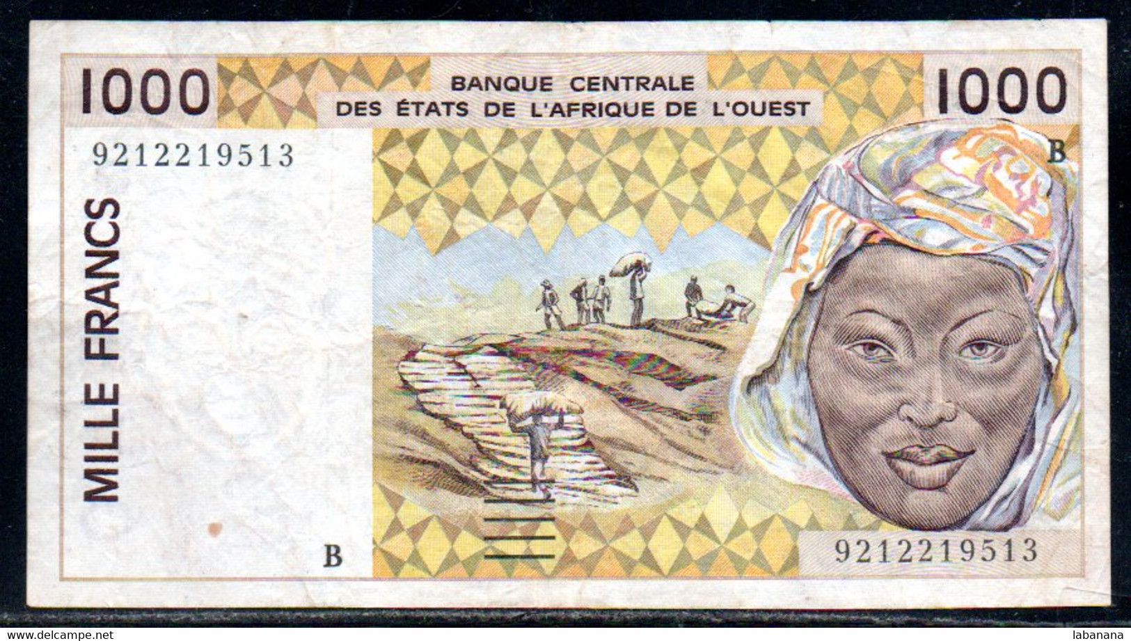 659-Bénin 1000fr 1992 B921 Sig.22 RARE - Bénin