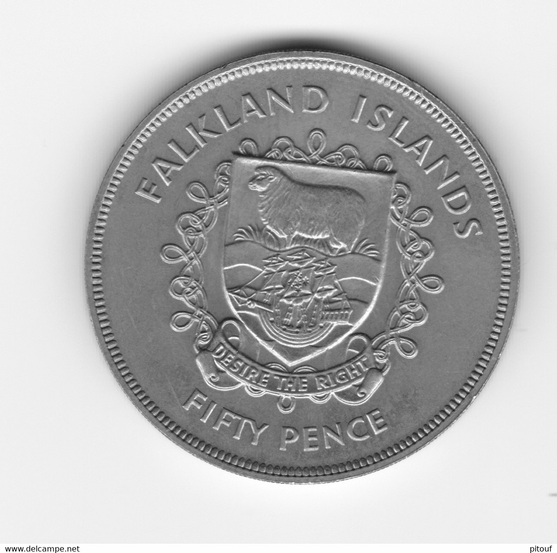 50 Pence Iles Falklands Jubilee D'argent 1977  UNC - Falklandeilanden