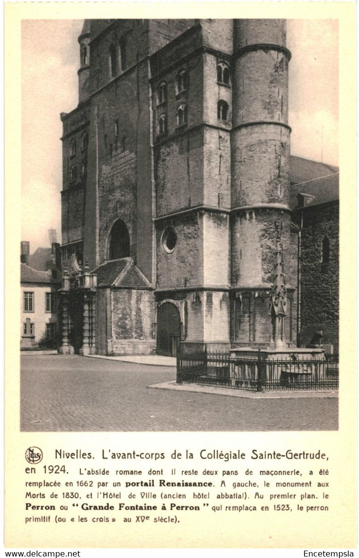 CPA Carte Postale Belgique Nivelles  Collégiale  Sainte Gertrude  L'avant Corps En 1924 VM51058 - Nijvel