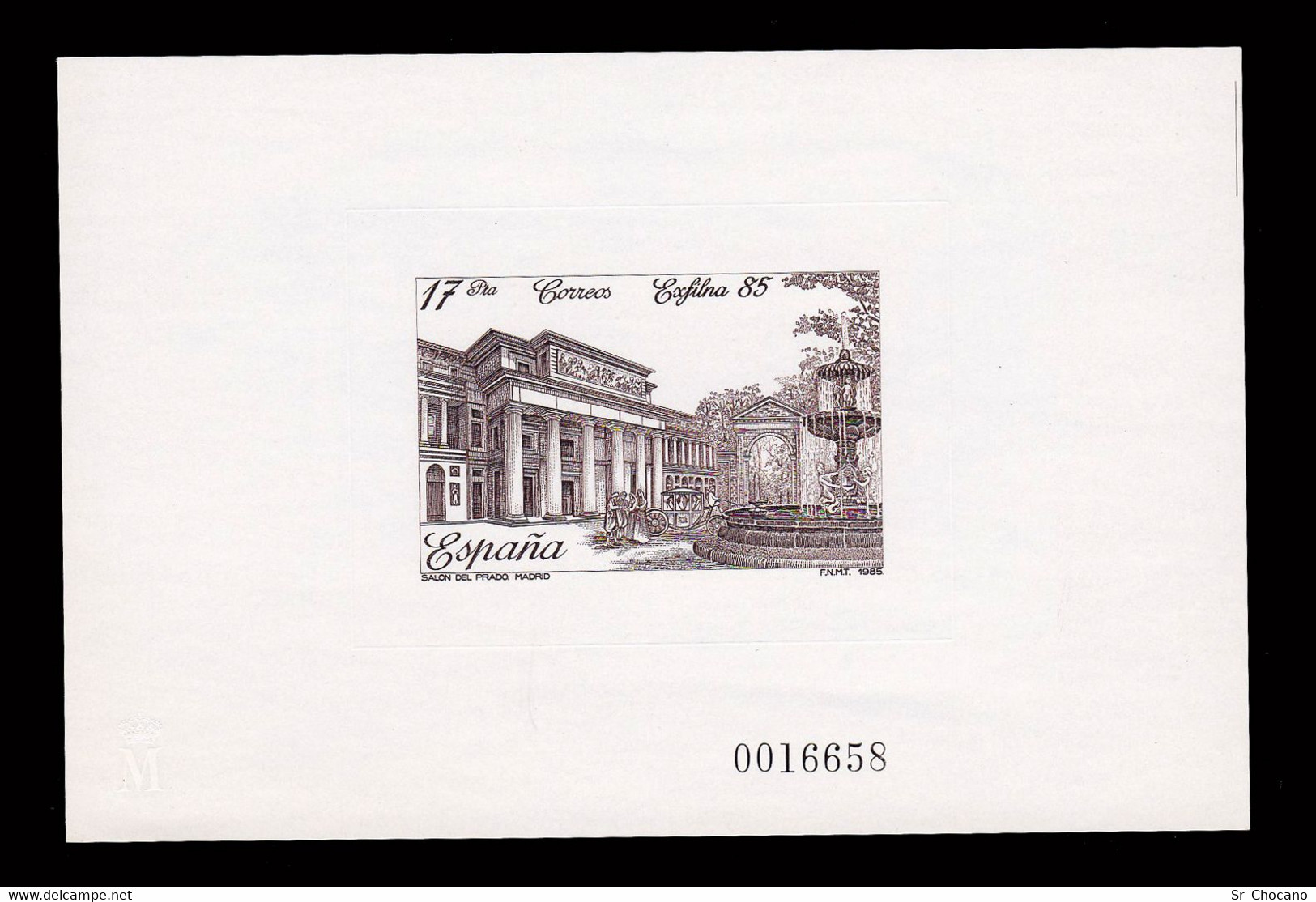 1985.EXFILNA 85 Hoja+ Prueba Nº8 MNH.Edifil 2814 - Commemorative Panes