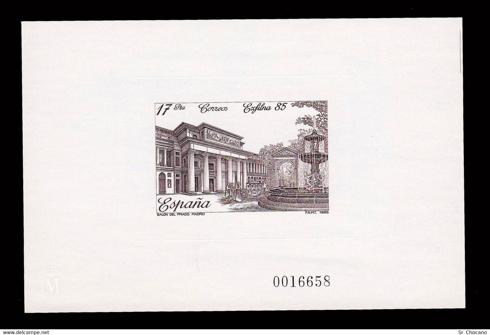 1985.EXFILNA 85 Hoja+ Prueba Nº8 MNH.Edifil 2814 - Hojas Conmemorativas