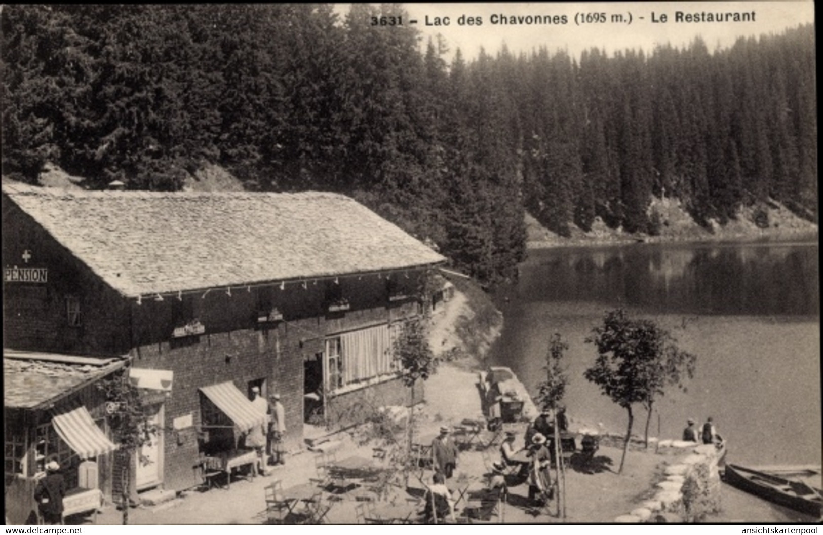 CPA Lac Des Chavonnes Ormont Dessous Kanton Waadt, Le Restaurant, Pension - Ormont-Dessous