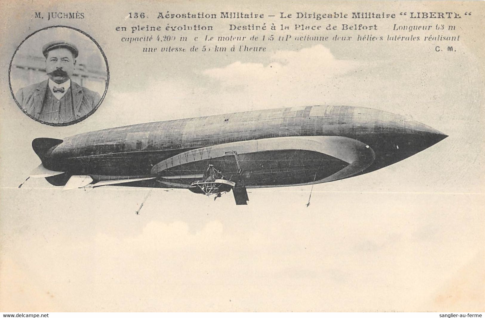 CPA AVIATION AEROSTATION MILITAIRE DIRIGEABLE LIBERTE - Airmen, Fliers