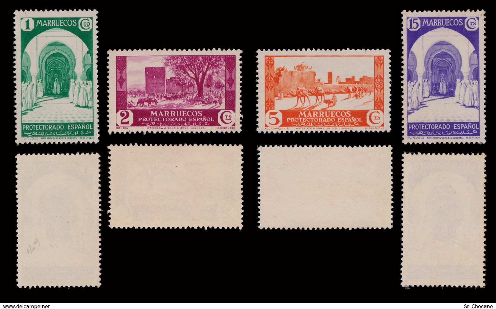 España.MARRUECOS.1935-37.Vistas Paisajes.11 Valores.MNH-MH.Edifil.148-158 - Marruecos Español