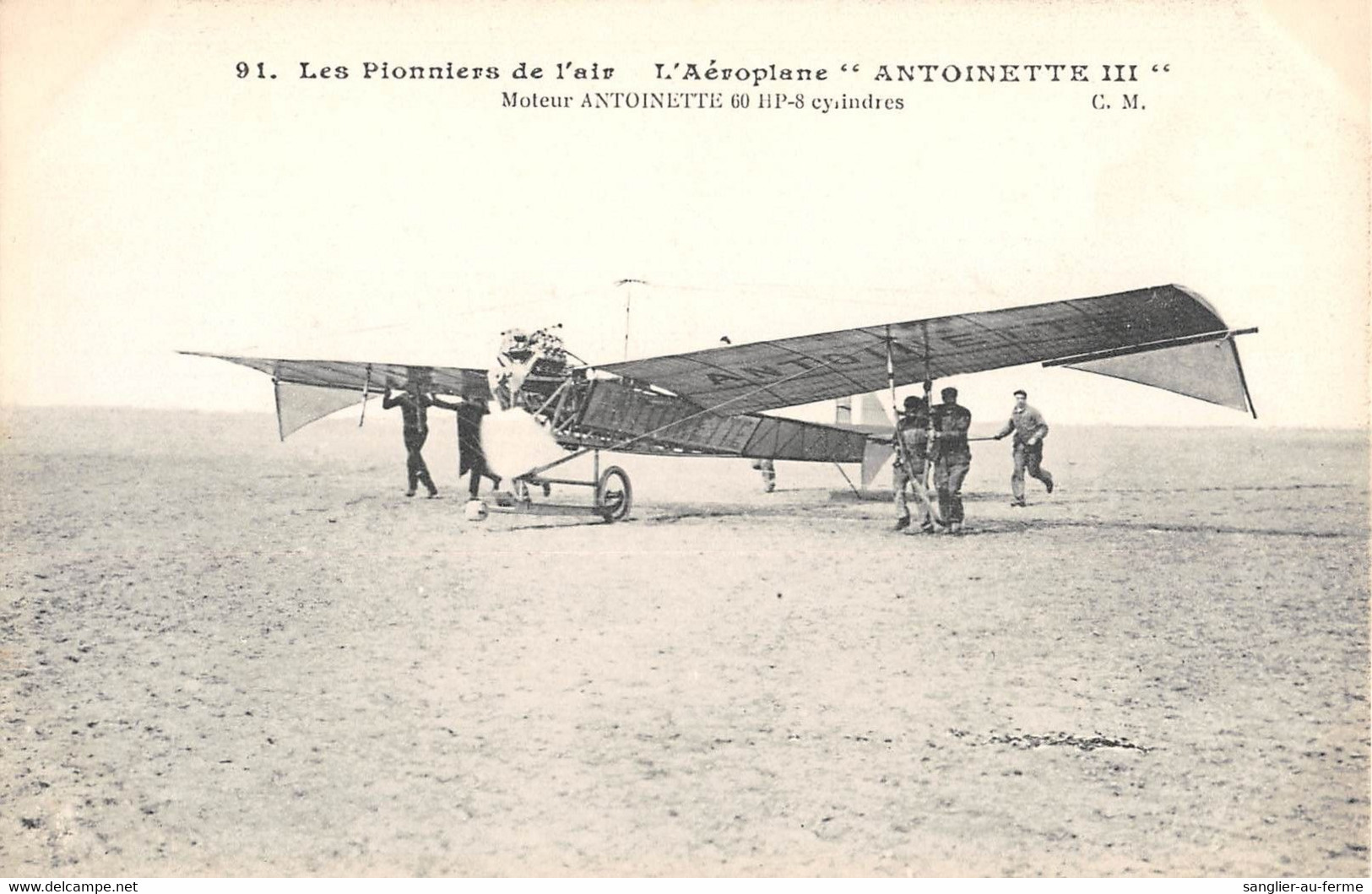 CPA AVIATION LES PIONNIERS DE L'AIR L'AEROPLANE ANTOINETTE III - Aviateurs
