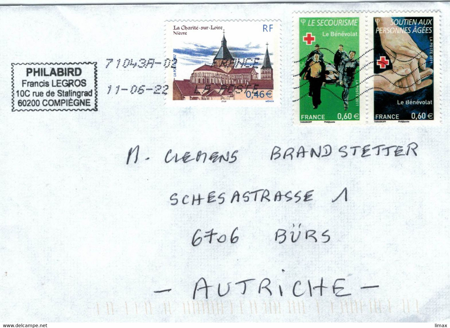 71043 La Charite Sur Loire Nievre - Rotes Kreuz - Storia Postale