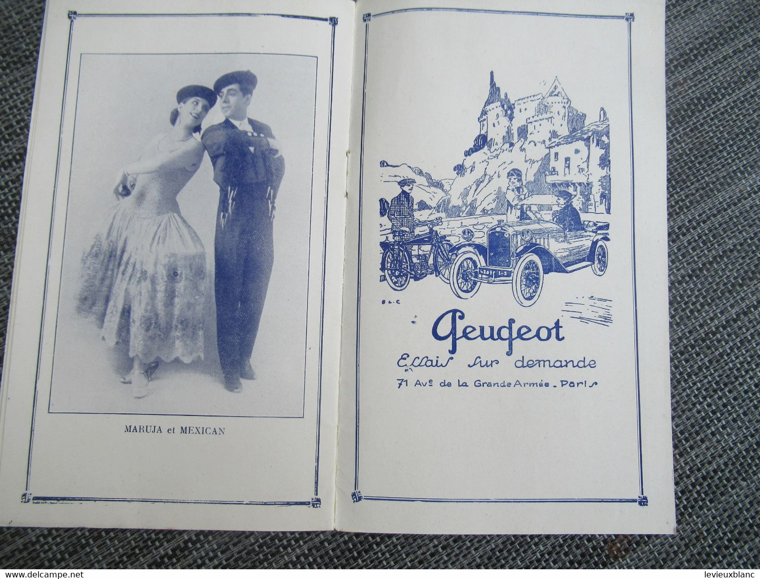 Programme / PETIT CASINO/ Boulevard Montmartre PARIS/Apéritifs-Concerts/Soirées & Matinées/1927      CMH50