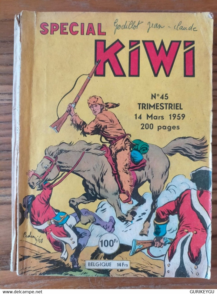 Très Très Rare BD  KIWI Spécial N° 45 LUG  Du 14/03/1959  Le Petit Trappeur  ( BLEK ) Complète - Kiwi